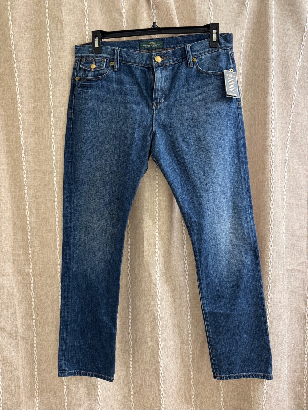 Ralph Lauren Straight Jeans in Dark Blue Denim